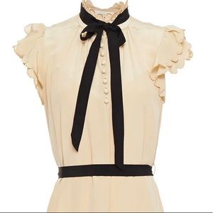 Zimmermann silk scallop sleeveless midi dress